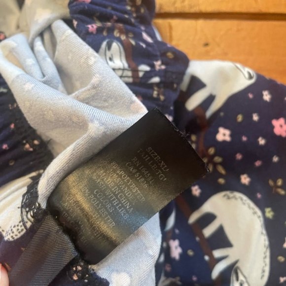 Navy Blue Sloths Tights Leggings - Picture 5 of 9